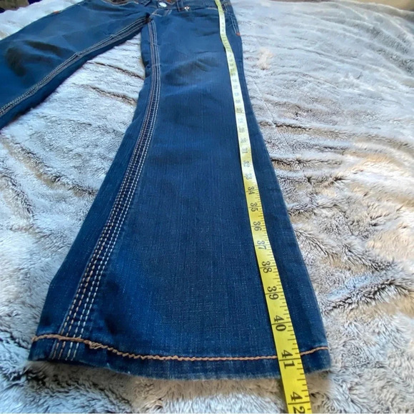 Seven7 Bootcut Women's Jeans‎ 10 Orange Embroidery Detail - Picture 13 of 15